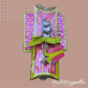 3/$20 Mudpie gift Hearts Spreader Cheese knife Charcuterie + napkins